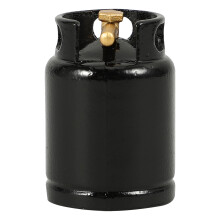 5St Mini Gascilinders Metaal Zwart Voor Realistische Poppenhuisdecor