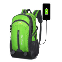 (Green)40l With Usb Breathable Charging Outdoor Sport Travel Camping Hiking Backpack