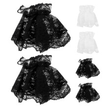 9Paare Damen Spitze Kurzarmstulpen Fingerlos Lolita Armbänder