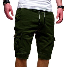 (ArmyGreen,3XL)Mens Cargo Shorts Pants Summer Casual Jogger Sport Army Combat Training Trousers