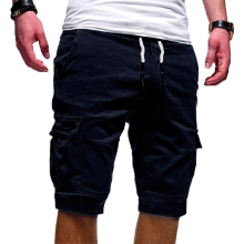 (NavyBlue,3XL)Mens Cargo Shorts Pants Summer Casual Jogger Sport Army Combat Training Trousers