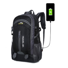 (Black)40l With Usb Breathable Charging Outdoor Sport Travel Camping Hiking Backpack