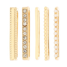 4Sets Elegante Goldene Uhrarmband Loops, Schmuckringe Für