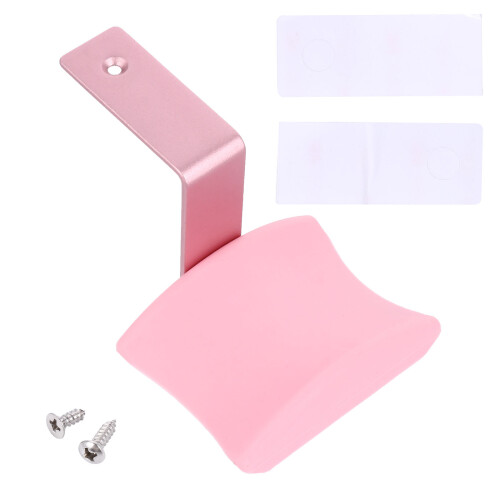 2Pièces Support Casque Silicone Rose Multifixation Cadeau Idéal
