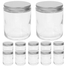 24Pcs Clear Glass Candle Jars with Lid for DIY Soy Candles and Storage