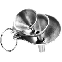 4Sets Food Grade Stainless Steel Funnels Nesting Set for Kitchen Usage