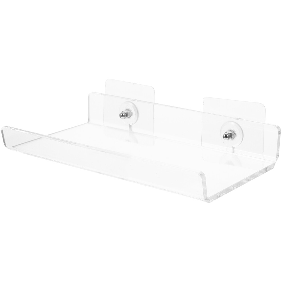 2Pcs White Acrylic Floating Shelves For Bathroom Kitchen Wall Storage 3653710838868