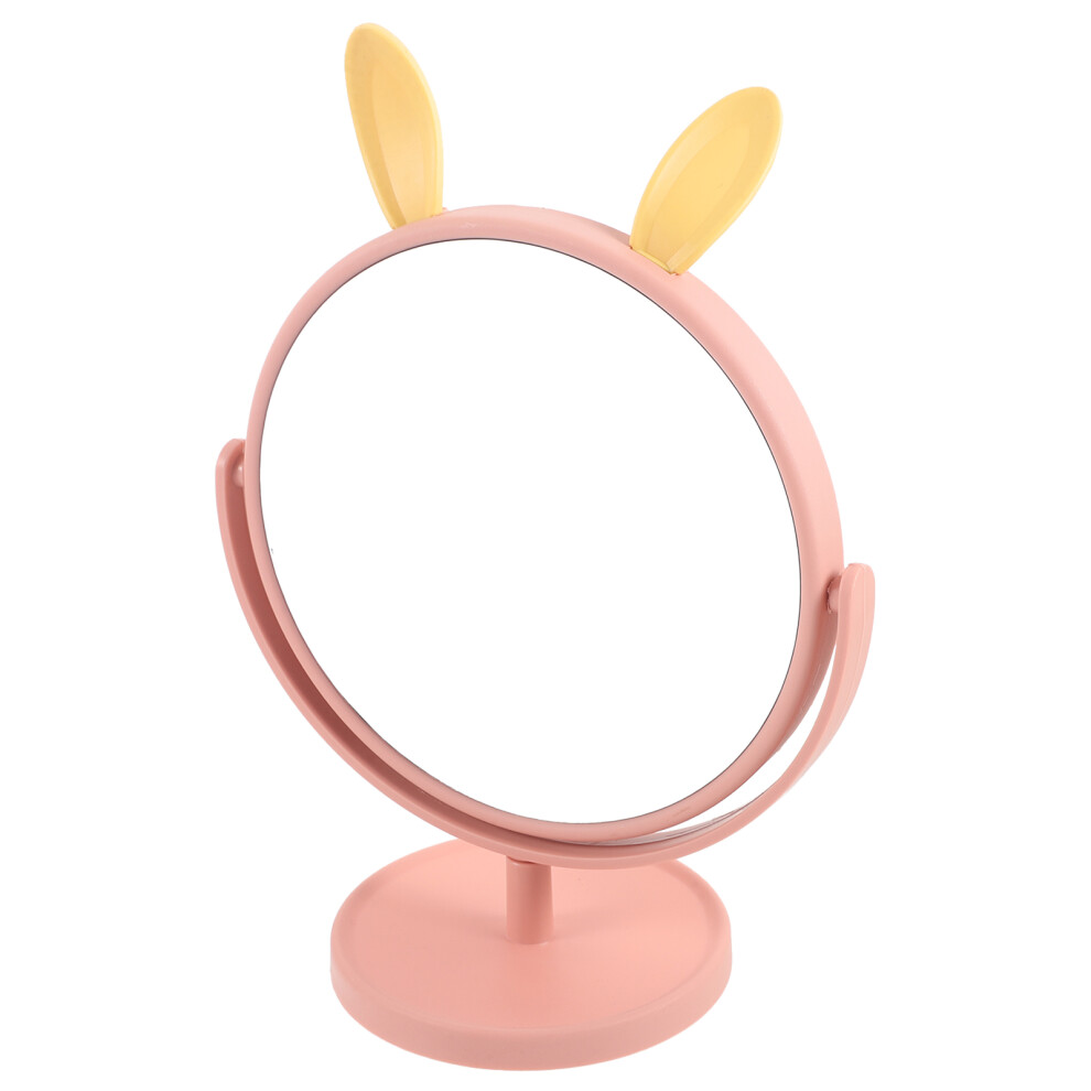 Totority 5Pcs Pink Bunny Shaped Vanity Mirrors Makeup Mirror For Desk Women