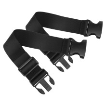 8Pcs Adjustable Suitcase Belts Black Nylon Travel Straps with Buckles
