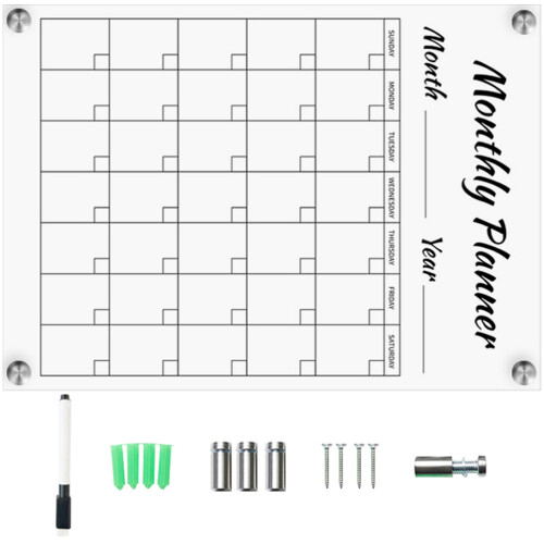 2Sets Acrylic Door Hanging Board Sign Clear Wall Message Board