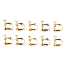 20Pcs Non Pierced Gold Clip on Earring Converter Adjustable Screw Clip