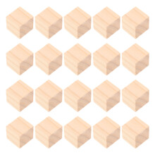 20Pièces Cubes Bois Beige Multiprises - Jouets Éducatifs Bricolage