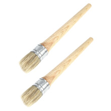 4Pcs Professional Multi-Color Wood Handle Round Head Painting Brushes