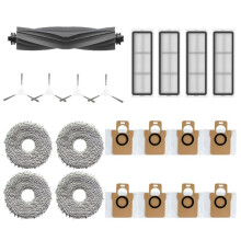 Para Bot L10S Pro L10S Ultra Robot Aspirador de Pó PeçAs de ReposiçãO, Borracha/Escova Lateral, Filtro, Pano de EsfregãO, Saco de Pó