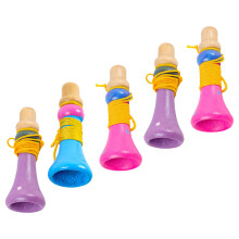 10Pièces Mini Trompette En Bois Pour Enfants Variés