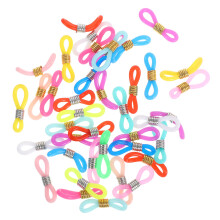 200Pièces Fixations Lunettes Silicone Métal Anti- Colorées