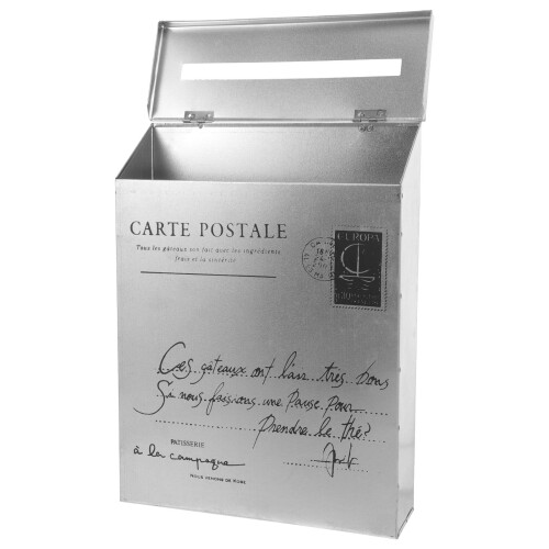 2Pièces Boîte Aux Lettres Murale Argentée Vintage Pour Bureau