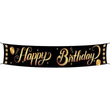 (Happy Birthday Letter) Merry Christmas Large Banner Sign Santa Xmas Outdoor Indoor Decoration Home