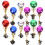 12Stk Bart Glöckchen Clips Weihnachtsbeard Haarclips 1
