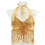 2Pièces Tops Belly Dance Dorés Bras Sequin Tassel Ajustables 1