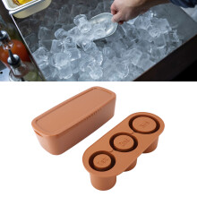 Silicone Ice Cube Tray with Lid, 14.46oz Hollow Cylinder Mould