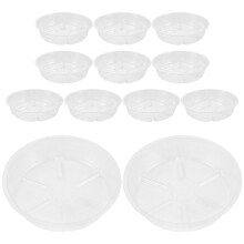 24Pièces Soucoupes Plantes Claires Pour Pots D'intérieur En Plastique