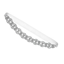 2Pièces Bandes De Cuisse Argent Élastique Anneaux Chic