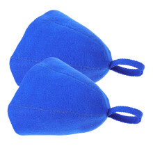 8Pièces Bonnets De Bain Sauna En Laine Durable Respirante Bleu