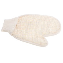 2Pcs Beige Durable Exfoliating Shower Gloves Soft Cotton Bath Mitts