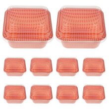 50Pièces Boîtes Plastique Multiusage Motif Carreaux Élégant