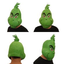 (A) Mask Grinch New Adult Cosplay Helmet How The Grinch Stole Prop Costume Christmas