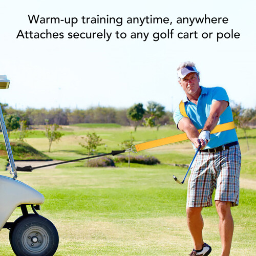 Golf Swing Turn Belt Aid - Multi-Function Exercise Strap, Yellow 2