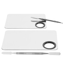 8Sets Stainless Steel Makeup Mixing Palette with Spatula for Home Use