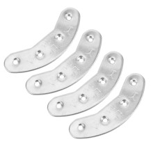 4Paires Plaques Talons Métal Robustes Argent Faciles À Installer