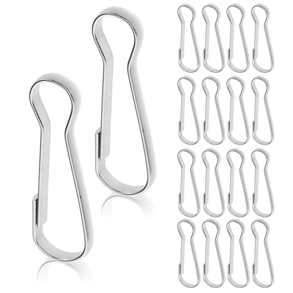 300Pcs Silver Metal Snap Hooks Buckle For Diy Crafting Badge Holders 3653341291469