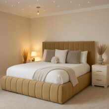 4FT6 Double Bedframe With Headboard Upholstered
