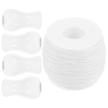 2Sets White Blind Cord Pull Knobs Polyester ABS for Home Window Blinds