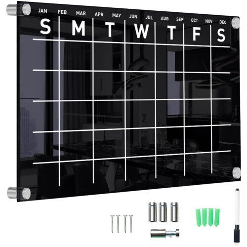 3Sets Compact Black Decorative Message Board for Office and School