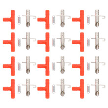 30Pièces Distributeur Eau Automatique Rongeurs Clip Cage Rouge Argenté