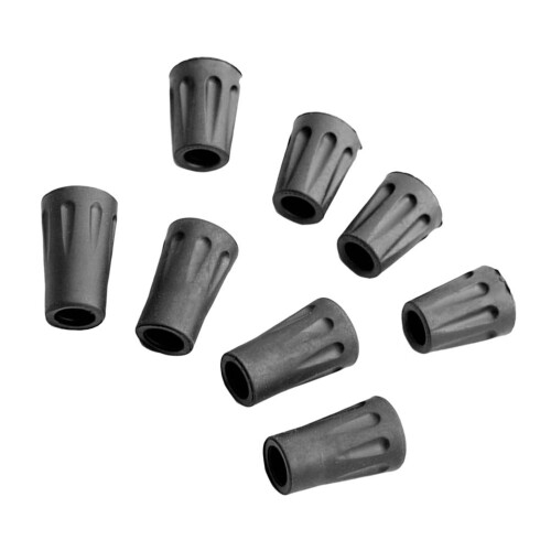 20Pièces Couvre Pointe En Caoutchouc Noir Pour Bâtons De