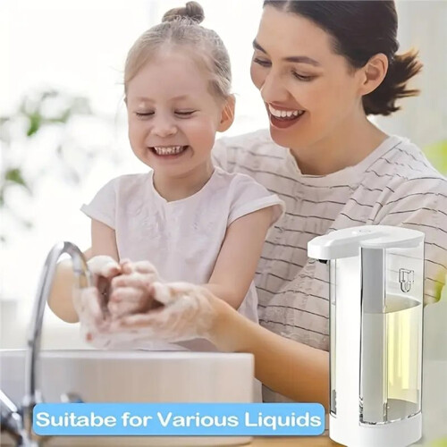 500ML Touchless Transparent Bottle IPX5 Waterproof USB Rechargeable Infrared Automatic Sensor Liquid Soap Dispenser 1
