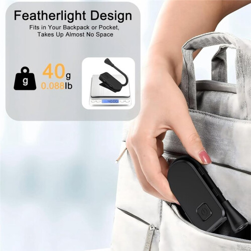 Rechargeable Clip  Book Light, 3 Lighting Modes Adjustment, 360 Flexible, Clip  Book Reading Light for Studying 2