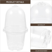 15 Vasi da Giardino In Plastica per Piante da Vivaio, Piccoli Vasi da Giardinaggio con Coperchio per Piantine e Piante da Interno Ed Esterno