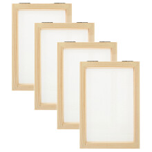 12Pièces Cadre Papier Bois Multi DIY Écran Fabrication Papier Durable
