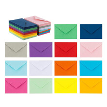 500Pièces Enveloppes Portables Multicolores En