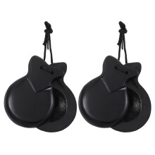 4Paires Instruments De Percussion Bois Noires Portables