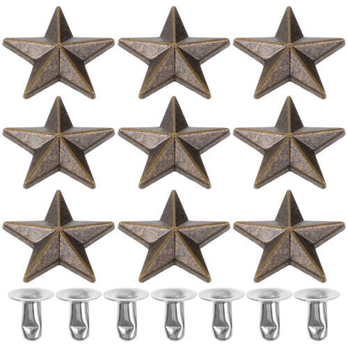 30Pièces Studs Rivets Métal Kit Déco Sac Vêtements DIY