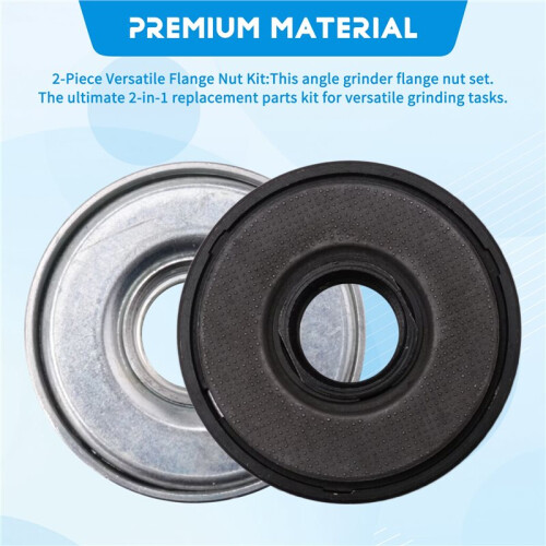 5/8"-11 Angle Grinder Flange Nuts 2-Pack,Quick Release Locking Kit. Self-Locking for 4-1/2" 5" 7" 9" Grinders 2