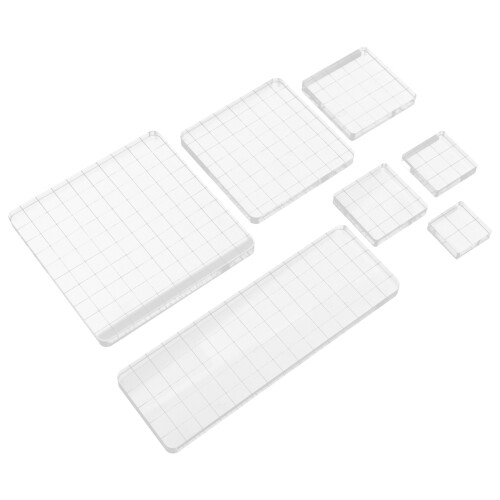 21Pièces Blocs Acryliques Durables Pour Utilisation Tamponnage Précis