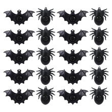 100St Kinderfeestje Zwart Plastic Halloween Vleermuis En Spin Fluitjes